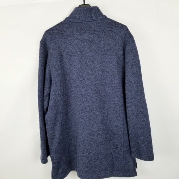 WOOLRICH- Women's L Original Outdoor Wear Quarter Zip Fleece Blue Jacket - Picture 3 of 6